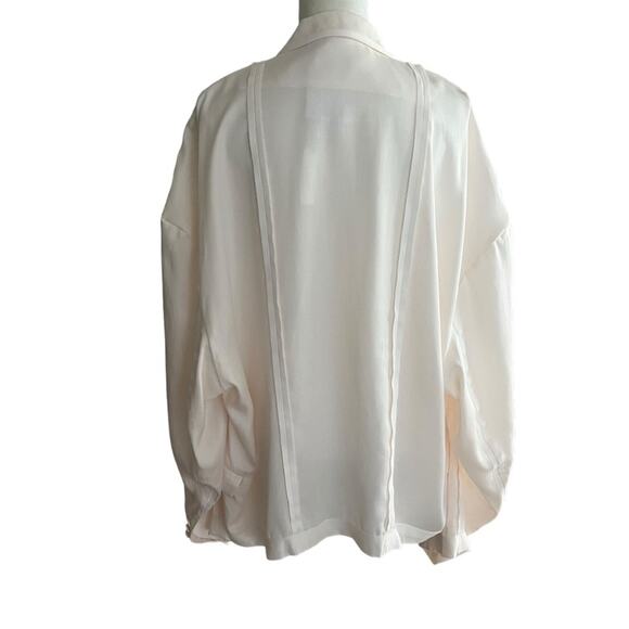 Maison Blanche Inside Out Oversized Tailored Unisex Blazer Size Large (4) NWT - Picture 2 of 5